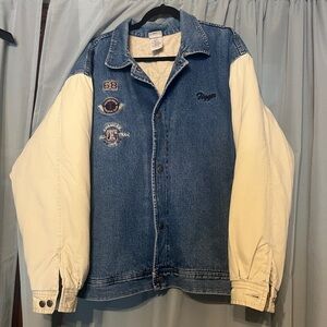 Vintage Disney Tigger Jacket Mens XL Denim Varsity Embroidered 90s
